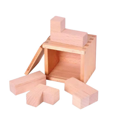 3D IQ-Pussel i Trä –  Lärorik Leksak för Utveckling