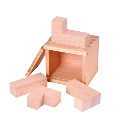 3D IQ-Pussel i Trä –  Lärorik Leksak för Utveckling