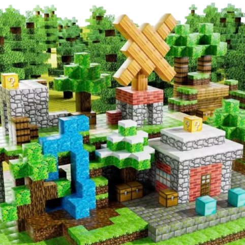 Magnetiska Byggklossar TV-spel-motiv 2 Figurer - 249 Bitar