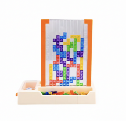 3D Block Vertikalt Pussel – Transparenta Byggblock