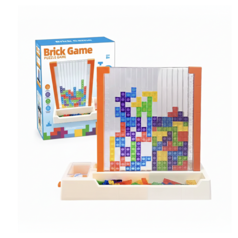 3D Block Vertikalt Pussel – Transparenta Byggblock