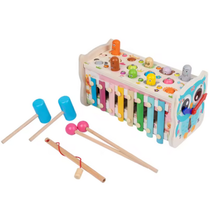 Bultbräda Leksak – Montessori Leksak i Trä - Blå