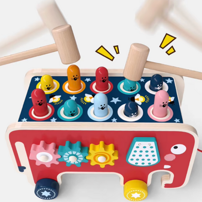 Bultbräda Leksak – Montessori Leksak i Trä - Röd