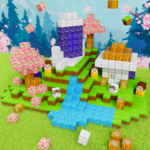 Magnetiska Byggklossar TV-spel-motiv - 100 Bitar