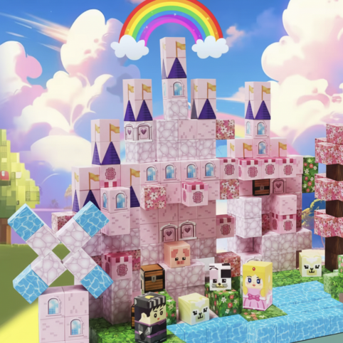 Magnetiska Byggklossar TV-spel-motiv - Sagoland 54 Bitar