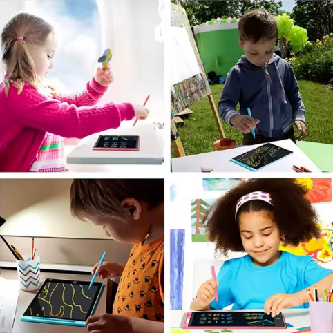 LCD Ritplatta för Barn – Digitalt Ritblock - 6,5 Tum - Blå