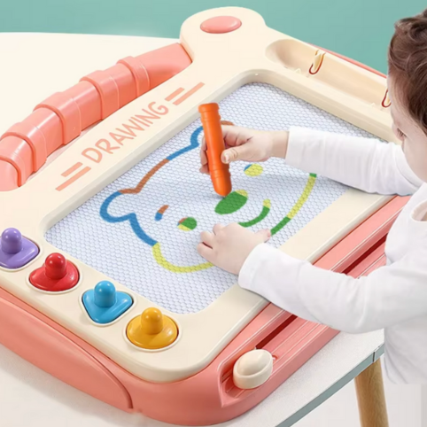 Magnetisk Ritbräda – Montessori Leksak - Rosa