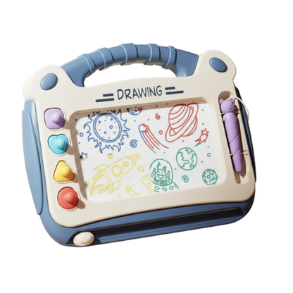 Magnetisk Ritbräda – Montessori Leksak - Blå