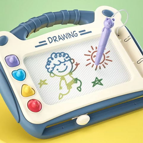 Magnetisk Ritbräda – Montessori Leksak - Blå