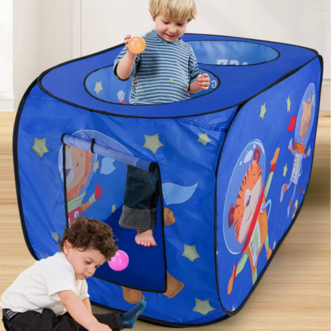 Lektält - Tält för Lek - Blå Dinosaurier