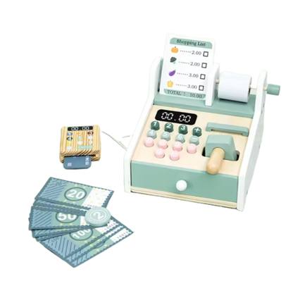 Kassa – Funktionell Kassaleksak i Trä