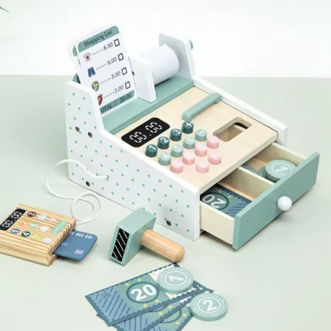 Kassa – Funktionell Kassaleksak i Trä