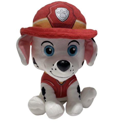 Gosedjur föreställande Marshall från Djurpatrullen mot vit bakgrund