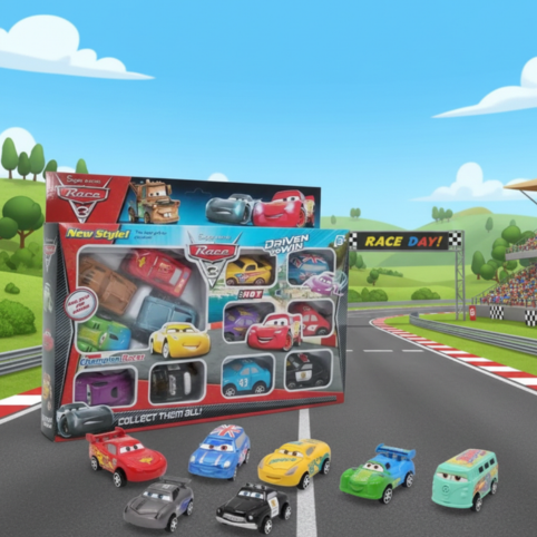 Leksaksbilar –  McQueen & Vänner - 12 Bilar
