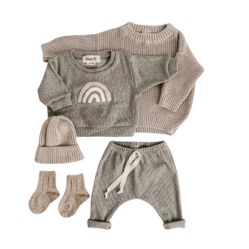 Soft Set Khaki/Gray - Five sizes