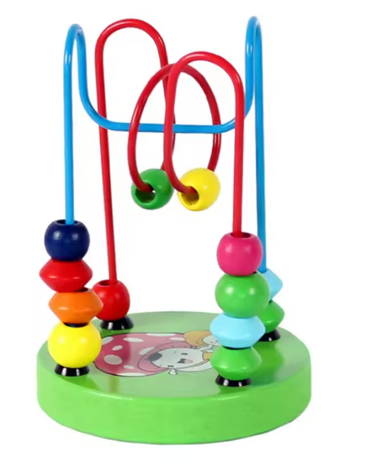 Montessori Kulbana Leksak - Pedagogisk Trä Leksak - Grön - Röd Nyckelpiga