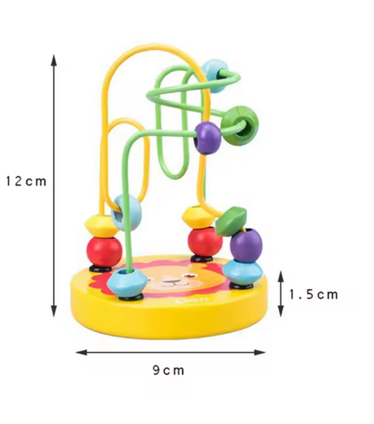 Montessori Kulbana Leksak - Pedagogisk Trä Leksak - Gul - Lejon
