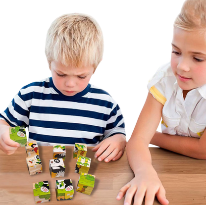 3D Puzzle Blocks for Toddlers 6 in 1 - Motor Skills and Play in One