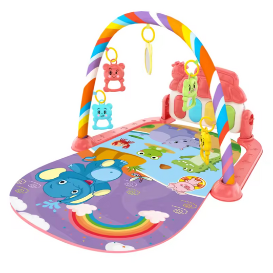 Babygym Med Piano Mörk färg – Lärande och Lek för Din Bebis