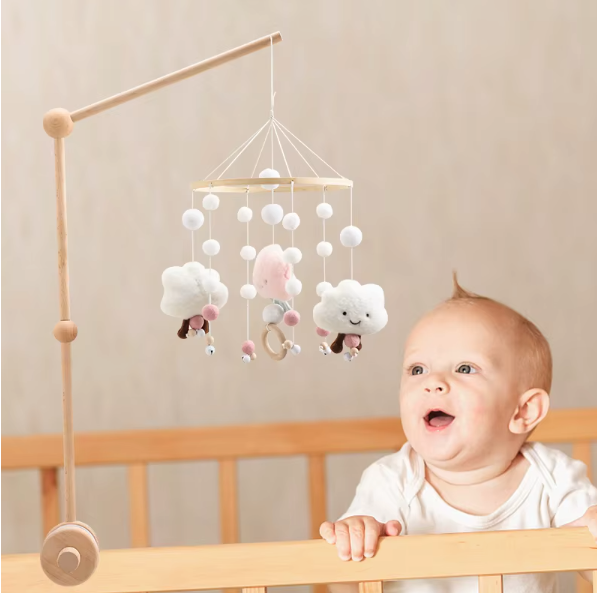 Babymobil med Rasselleksaker – Perfekt För Nyfödda & Upp Till 12 Månader