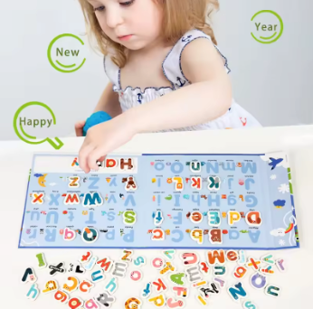 Magnetiska Bokstavskort – Montessori Aktivitetsbok