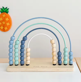 Träabacus för Barn – Montessori Matte och Lek