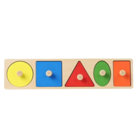 Montessori Baby Puzzle – Wooden Toy for Colors and Shape Matching