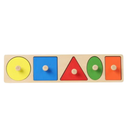 Montessori Baby Puzzle – Wooden Toy for Colors and Shape Matching