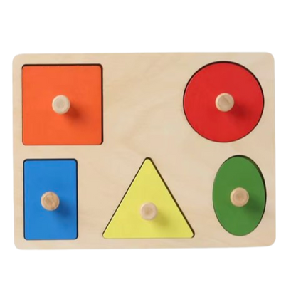 Montessori Baby Puzzle – Wooden Toy for Colors and Shape Matching
