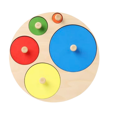 Montessori Baby Puzzle – Wooden Toy for Colors and Shape Matching