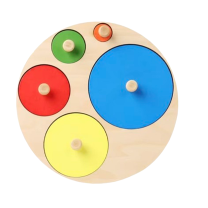 Montessori Baby Puzzle – Wooden Toy for Colors and Shape Matching