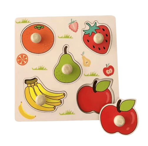 Montessori Pusselpaket för Småbarn: Bondgård + Frukter (2-pack)