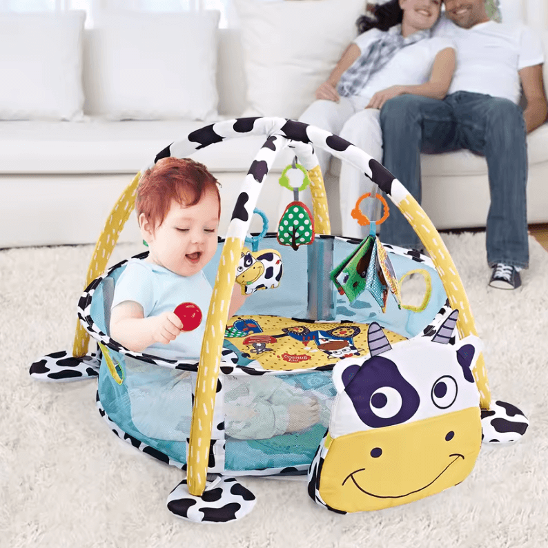 Babygym Djur Multifunktionellt med Vägg & Leksaker