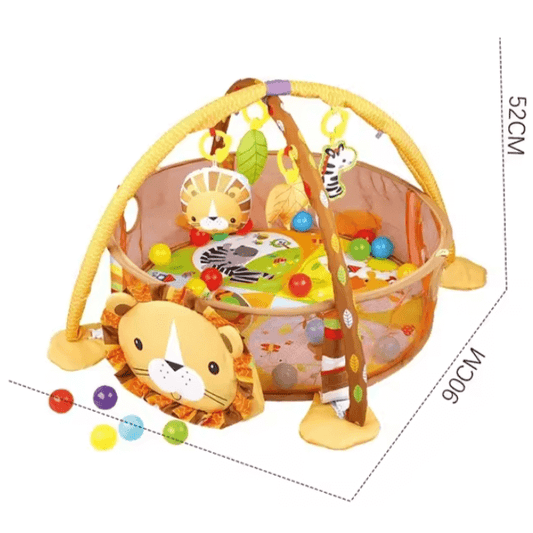 Babygym Lejon Multifunktionellt med Vägg & Leksaker