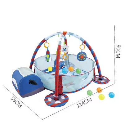 Babygym Sköldpadda Multifunktionellt med Vägg & Leksaker