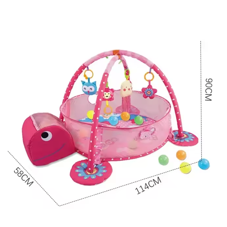 Babygym Sköldpadda Multifunktionellt med Vägg & Leksaker
