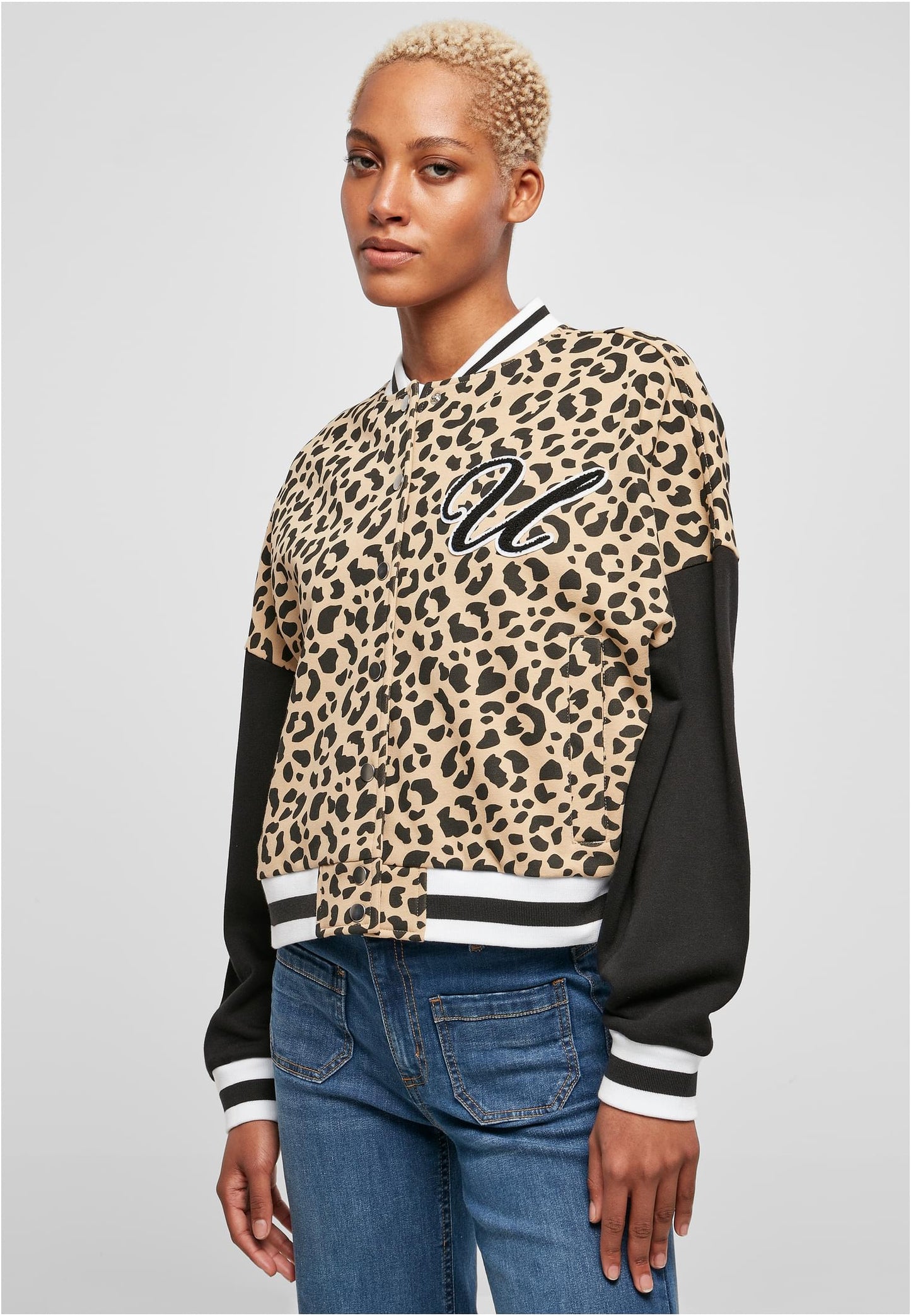 UC AOP Oversized College Sweat Jacket