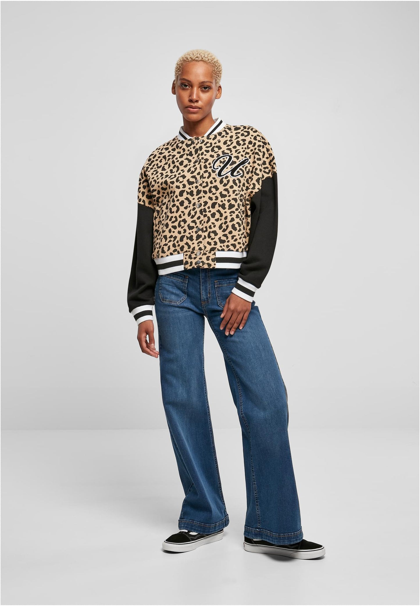 UC AOP Oversized College Sweat Jacket