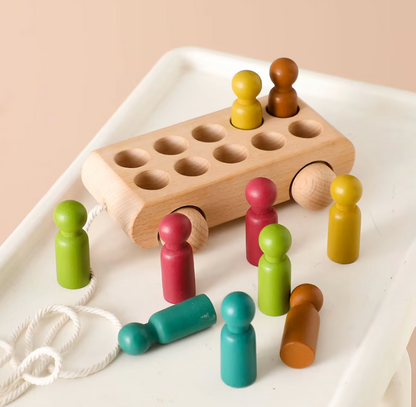Träbil Träfigurer Montessori - Trä