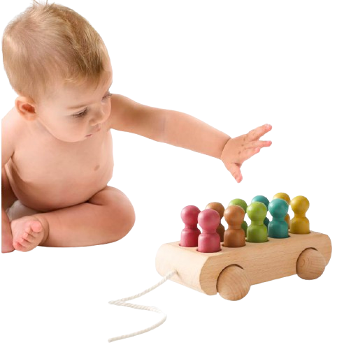 Träbil Träfigurer Montessori - Trä