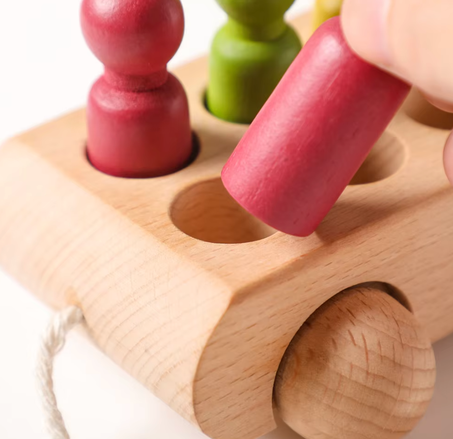 Träbil Träfigurer Montessori - Trä