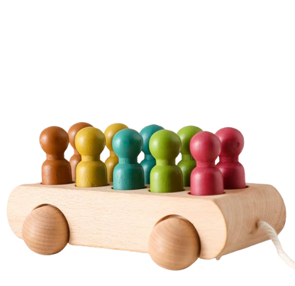 Träbil Träfigurer Montessori - Trä