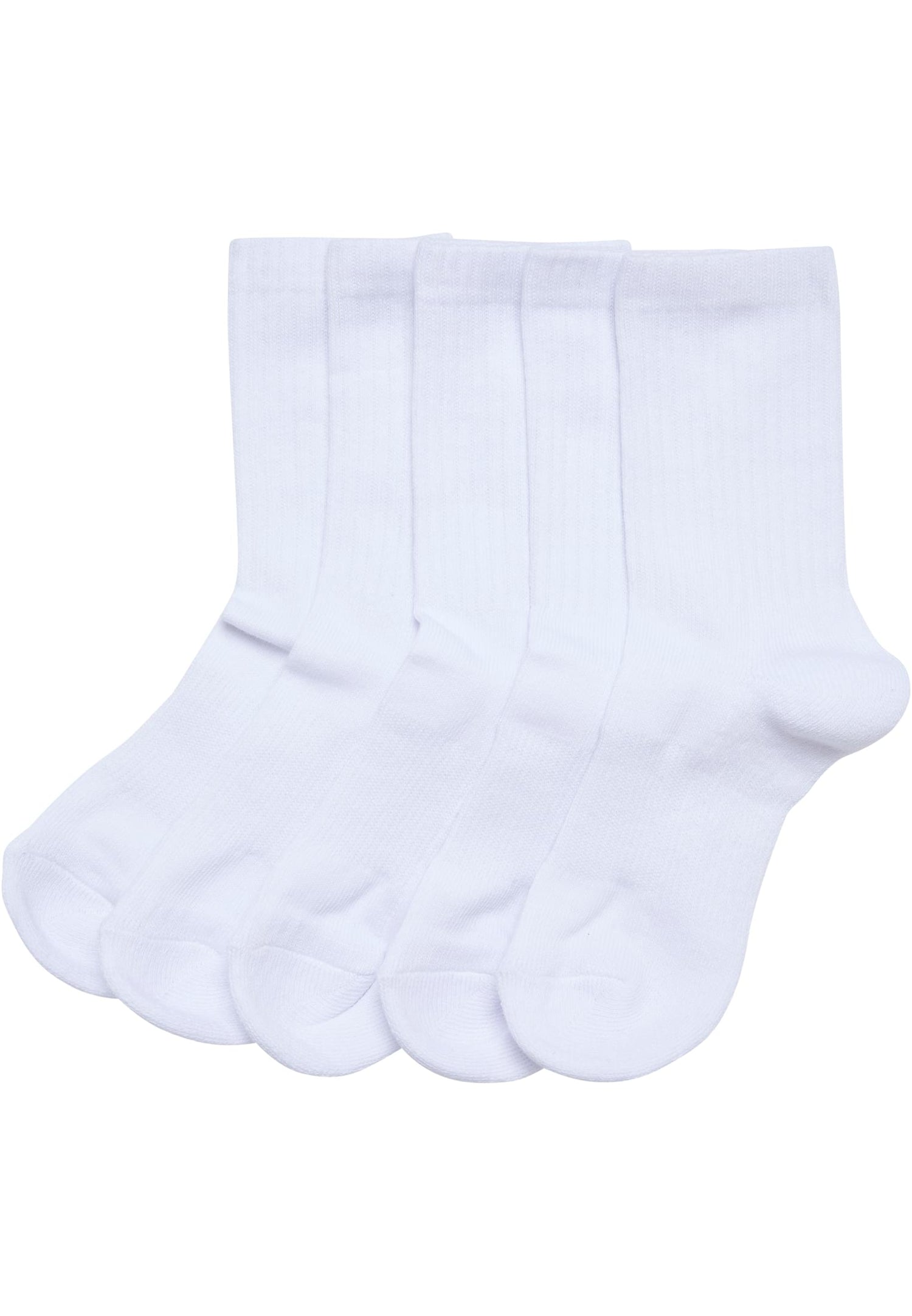 UCA Sport Socks Kids 5-Pack i färgen vit framifrån mot ljus bakgrund