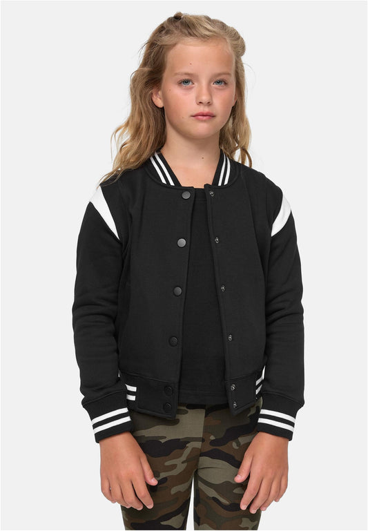 UC Girls Inset College Sweat Jacket black 110/116