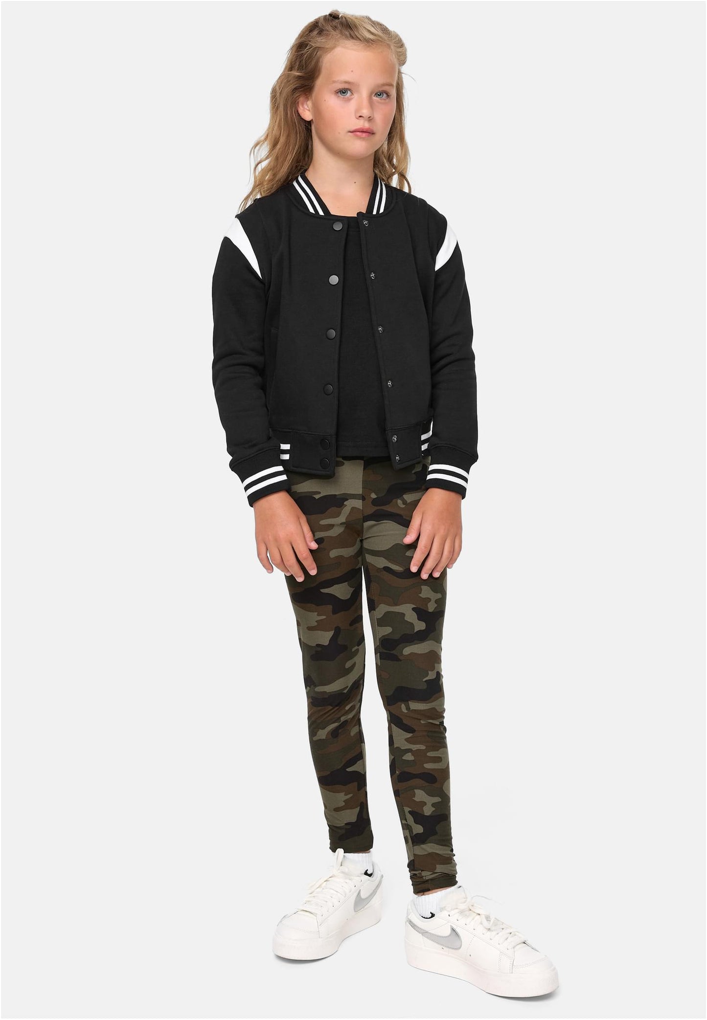 UC Girls Inset College Sweat Jacket black 158/164