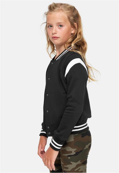UC Girls Inset College Sweat Jacket black 134/140