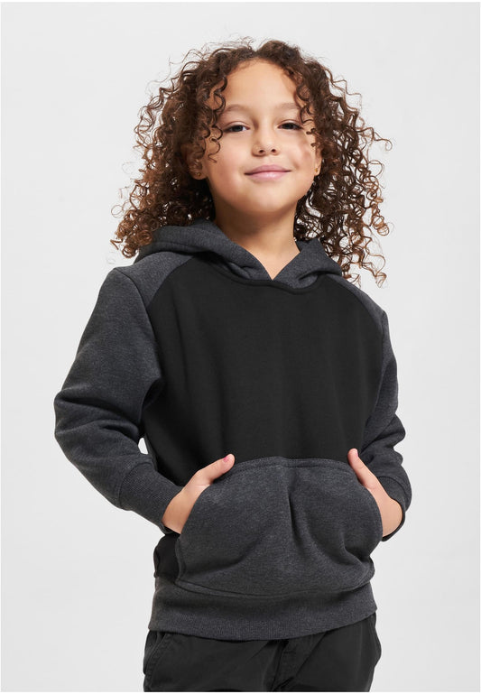 UC Boys 2-Tone Fake Raglan Hoody - black 110/116