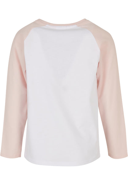 Girls Contrast Raglan Longsleeve white/pink 158/164 - white/pink 122/128