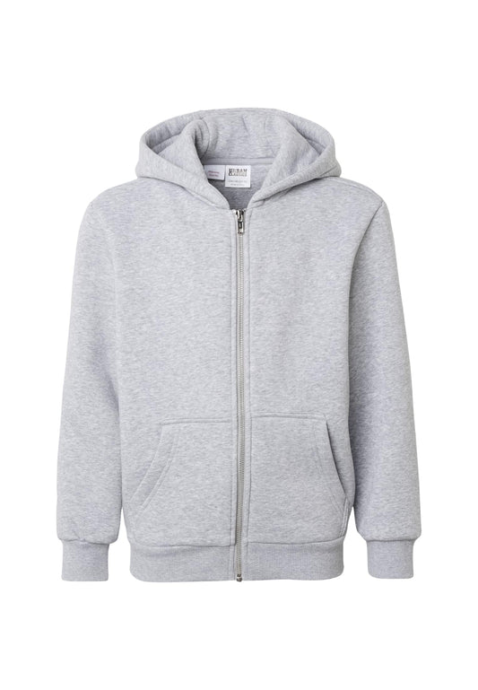 UC Kids Fluffy Zip Hoody i färgen gray - barnkläder från Happy Parent