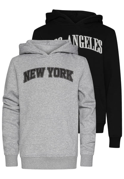 UC Hoody 2 Pack Los Angeles &amp; New York - Black/Gray 146/152